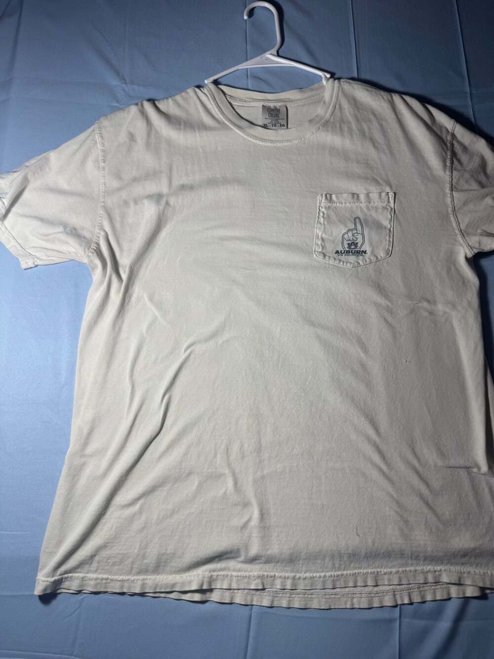 Comfort Colors Auburn vs Mercer Football Graphic Pocket T-Shirt XL